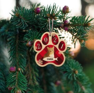 Ξύλινο Στολίδι - Γάτα (ch145) - Image 2