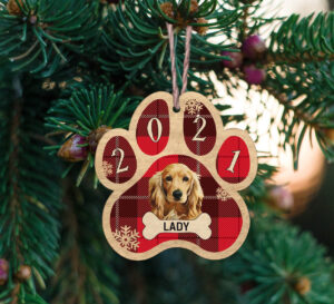 Ξύλινο Στολίδι - Σκύλος (ch148)