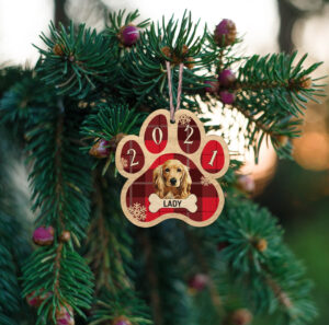 Ξύλινο Στολίδι - Σκύλος (ch148) - Image 2