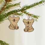 Ξύλινα Στολίδια - Κοάλα σετ των 2
