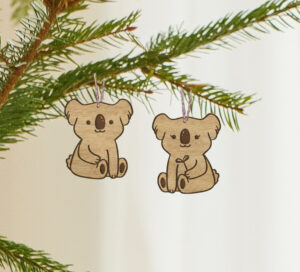 Ξύλινα Στολίδια - Κοάλα σετ των 2