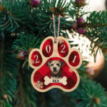 Ξύλινο Στολίδι - Σκύλος (ch150)