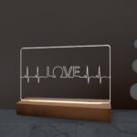 Φωτιστικό Led - "Love" (Καρδιογράφημα)