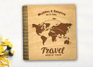 Ξύλινο Άλμπουμ Φωτογραφιών -Τravel world tour