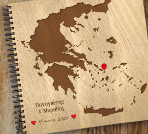 Ξύλινο Άλμπουμ Φωτογραφιών -Ταξίδι στην Ελλάδα (Red pin) - Image 3
