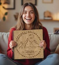 Ξύλινο Άλμπουμ Φωτογραφιών -Adventure begins(mountains)