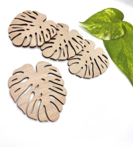 Ξύλινα Σουβέρ-leaves
