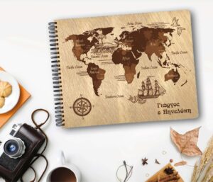 Ξύλινο Άλμπουμ Φωτογραφιών - World map - Image 2