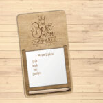 Ξύλινος μαγνήτης σημειώσεων ψυγείου  (CH188)