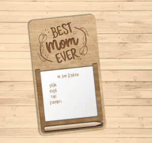 Ξύλινος μαγνήτης σημειώσεων ψυγείου  (CH189)