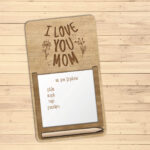 Ξύλινος μαγνήτης σημειώσεων ψυγείου  (CH190)