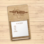 Ξύλινος μαγνήτης σημειώσεων ψυγείου  (CH194)