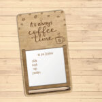 Ξύλινος μαγνήτης σημειώσεων ψυγείου  (CH197)