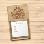 Ξύλινος μαγνήτης σημειώσεων ψυγείου  (CH200)