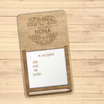 Ξύλινος μαγνήτης σημειώσεων ψυγείου  (CH207)