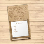 Ξύλινος μαγνήτης σημειώσεων ψυγείου  (CH208)