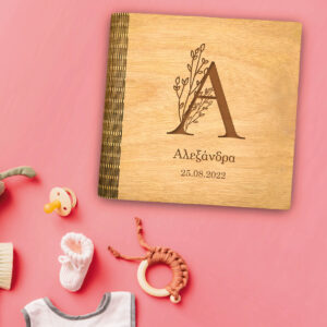 Ξύλινο Άλμπουμ Φωτογραφιών - Mονόγραμμα(ph76) - Image 2