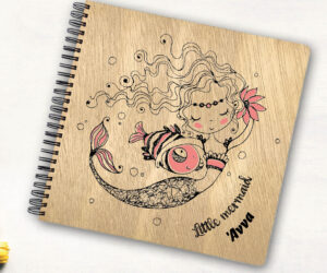 Ξύλινο Άλμπουμ Φωτογραφιών - Μermaid - Image 2