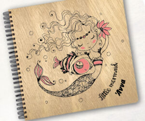 Ξύλινο Άλμπουμ Φωτογραφιών - Μermaid - Image 3