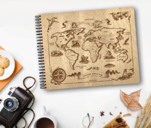 Ξύλινο Άλμπουμ Φωτογραφιών - Vintage map - Image 2