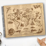 Ξύλινο Άλμπουμ Φωτογραφιών - Vintage map