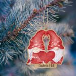 Ξύλινo στολίδι – Νάνοι ζευγάρι (ch220)