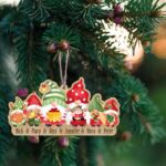 Ξύλινo στολίδι – Νάνοι οικογένεια από 1 έως 6 παιδιά (ch221)