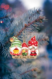 Ξύλινo στολίδι – Νάνοι οικογένεια από 1 έως 6 παιδιά (ch221) - Image 3