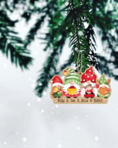 Ξύλινo στολίδι – Νάνοι οικογένεια από 1 έως 6 παιδιά (ch221) - Image 4