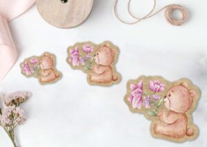 Αρκουδάκι με λουλούδια (Μ53) - Image 2