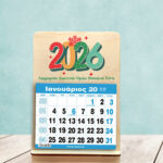Επιτραπέζιο Ημερολόγιο - 2026(έγχρωμο)