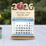 Επιτραπέζιο Ημερολόγιο - 2025 (ρόδι έγχρωμο)