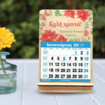 Επιτραπέζιο Ημερολόγιο - Κόκκινα Λουλούδια