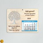 Ξύλινο Ημερολόγιο Δέντρο Ζωής (ορθογώνιο)