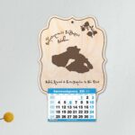 Ξύλινο Ημερολόγιο - ΜΑP 3(τοποθεσία με σκούρο καφέ )