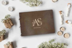 Ξύλινο Άλμπουμ Φωτογραφιών - Mονογράμματα (Flowers) - Image 2