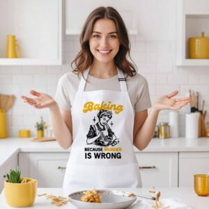 Ποδιά Μαγειρικής -  Baking because murder is wrong