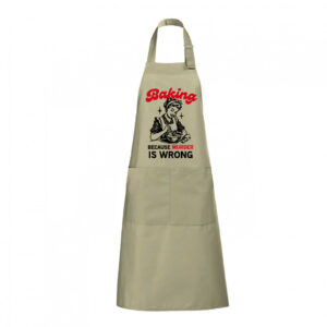 Ποδιά Μαγειρικής -  Baking because murder is wrong - Image 3